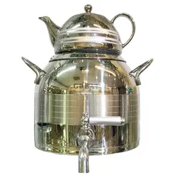 کتری و قوری 5 لیتر کیانی نزاز NEZAZ چدن طرح ترک کروم