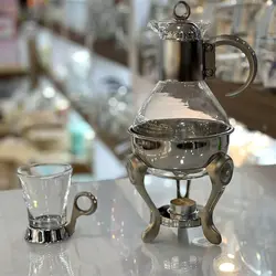 چای خوری استیل رزلند با حلقه نگین کروم