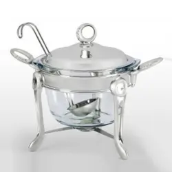 سوفله سوپ خوری استیل رزلند با حلقه نگین کروم