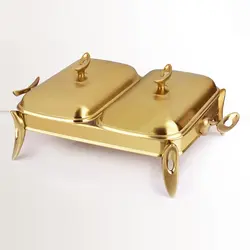 سوفله دوقلو طلایی رزلند با دسته قایقی طلایی