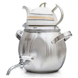 کتری قوری قیطاسی T.GH مدل برسام 6 لیتری شیردار مات کف چدن کد TGH-9020