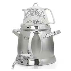 کتری قوری قیطاسی T.GH مدل کاوه 5/5 لیتری شیردار کف چدن کد TGH-7060