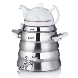 کتری قوری قیطاسی T.GH مدل آریا 4 لیتری شیردار کف چدن کد TGH-8475
