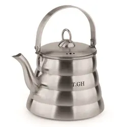 کتری قیطاسی T.GH مدل آریا 2/5 لیتری لوله دار مات کف چدن دستگیره استیل کد TGH-306000