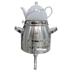 کتری قوری قیطاسی T.GH مدل آپادانا 6 لیتری شیردار کف چدن