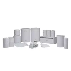 سرویس جهیزیه 23 پارچه ساده سفید براق درب پلیمری بهازکالا کد 16288008