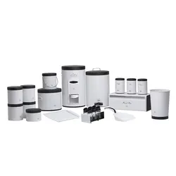 سرویس جهیزیه 23 سفید چروک درب مشکی بهازکالا کد 16280067