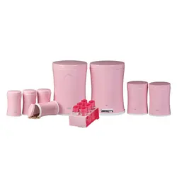 سرویس جهیزیه 15 پارچه صورتی لایت درب فلزی بهازکالا کد 16301108