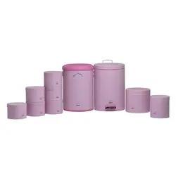 سرویس جهیزیه 10 پارچه صورتی درب فلزی بهازکالا کد 16290085