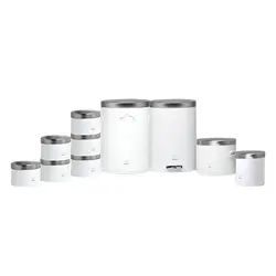 سرویس جهیزیه 10 پارچه سفید درب استیل بهازکالا کد 16290061