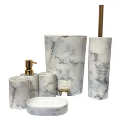 ست سرویس بهداشتی طرح ماربل لیمون