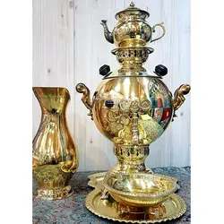 سماور زغالی پاکان 6 لیتری توپی ساده