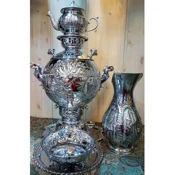 سماور گازی پاکان 6 لیتری توپی قلم زنی