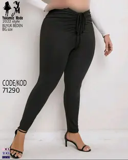 خرید شلوار لگ جذب مدل چین دار سایز بزرگ (XL-2XL-3XL )