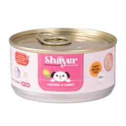 کنسرو توله سگ مرغ و بوقلمون شایر 120 گرم