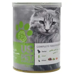 کنسرو گربه بالغ یواس پت طعم کدو و سالمون - پت شاپ