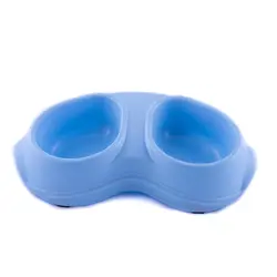 ظرف غذای سگ آبی دوتایی