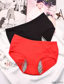 شورتکس نخی چتر رنگی پک دوتایی (مشکی/قرمز)