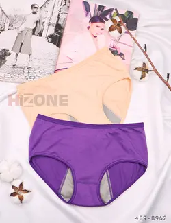 شورتکس نخی چتر رنگی پک دوتایی (کرم/بنفش)