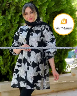 مانتو شیک عید ژاکارد سیلوانا