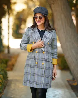 مدل مانتو چهارخونه پاییزه