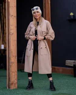 بارانی بلندفری سایز پاییزه