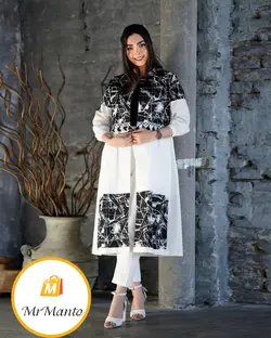 مانتو بلند دورنگ 1401