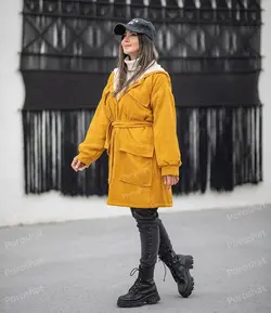 پالتو زمستانه مخمل کبریتی