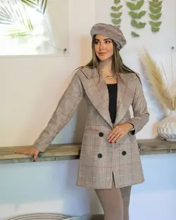 مانتو کتی چهارخونه 