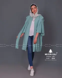 مانتو مدل بتبوس آستین کلوش مزون کاج