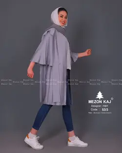 مانتو مدل بتبوس آستین کلوش مزون کاج