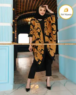 مانتو عیدانه 1400 مدل پارنا یاخما و ابربادی