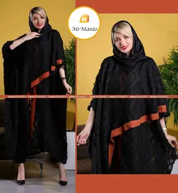 مانتو عید جدید کرپ حریر زبرا