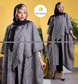 مانتو عید جدید کرپ حریر زبرا