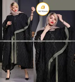 مانتو عید جدید کرپ حریر زبرا