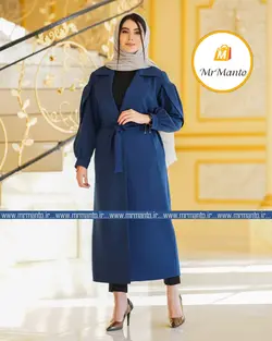 مدل مانتو عید 1400 یقه بزرگ استین  لاک پشتی