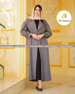 مدل مانتو عید 1400 یقه بزرگ استین  لاک پشتی