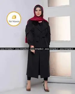 مدل مانتو عید 1400 یقه بزرگ استین  لاک پشتی