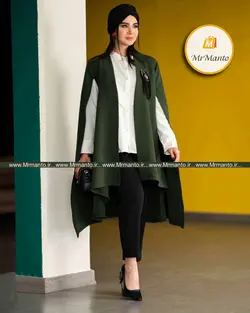 مانتو عید ست شنل و شومیز و سنجاق سینه