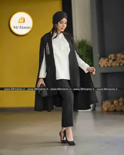 مانتو عید ست شنل و شومیز و سنجاق سینه