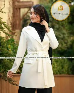 مانتو عید 1400 کتی دکمه دار