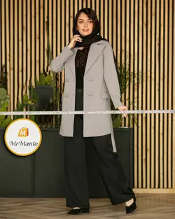 مانتو عید 1400 کتی دکمه دار