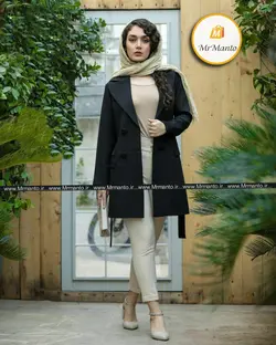 مانتو عید 1400 کتی دکمه دار