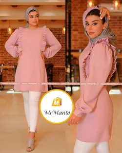 مانتو عید 1400 کرپ اسکاچی مهدیس