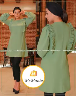 مانتو عید 1400 کرپ اسکاچی مهدیس