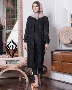 مانتو عید 99 جنس پارچه حریر میله ای