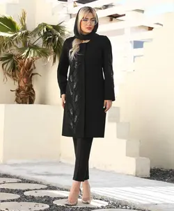 مانتو مجلسی کرپ مشکی