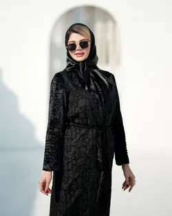 مدل مانتو مشکی طرحدارعید