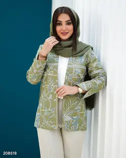 مانتو پوپلین طرح دار