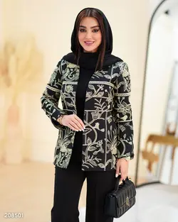 مانتو پوپلین طرح دار